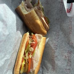 Cold sub turkey I couldn't wait to eat it lol