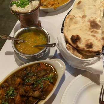 India Beach Restaurant - Chicken coconut curry, Dal Soup, naan, basmati rice & karahi mushroom. - Indian Near Me - El Granada, California India Beach Restaurant - Chicken coconut curry, Dal Soup, naan, basmati rice & karahi mushroom. - Indian Near Me - El Granada, California