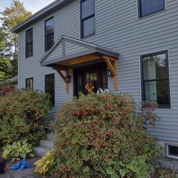 R N E Renovators - We also clear weather sealed the shiplap and brackets to withstand weather and bring out the beautiful color in the natural wood. - General Contractors Near Me - Putney, Vermont