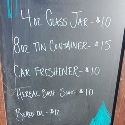 Handmade goods menu