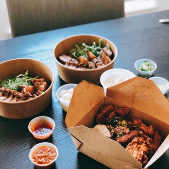 Kosoo - Two half orders of Bossam and half order of a soy garlic chicken - Korean Near Me - Vancouver, British Columbia