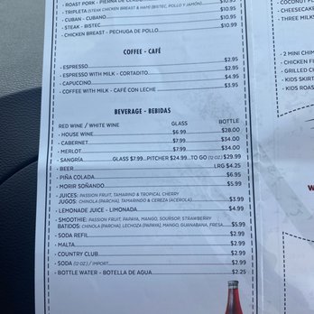 Chimiking Restaurant - Alafaya - Back of To Go Menu - Dominican Near Me - Orlando, Florida Chimiking Restaurant - Alafaya - Back of To Go Menu - Dominican Near Me - Orlando, Florida