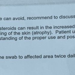 Double Take Hair Studio - Dermatologist notes of the burn-Plus steroid given