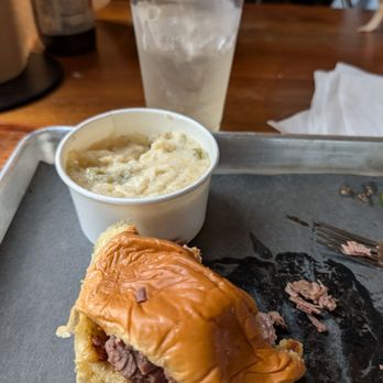 Hogwood BBQ - The most delicious brisket sandwich and their take on grits. - Barbeque Near Me - Franklin, Tennessee