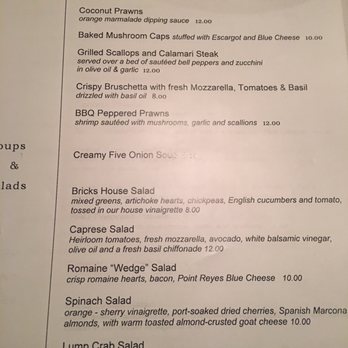 Bricks Restaurant & Wine Bar - Starter Menu - New American Near Me - Reno, Nevada Bricks Restaurant & Wine Bar - Starter Menu - New American Near Me - Reno, Nevada
