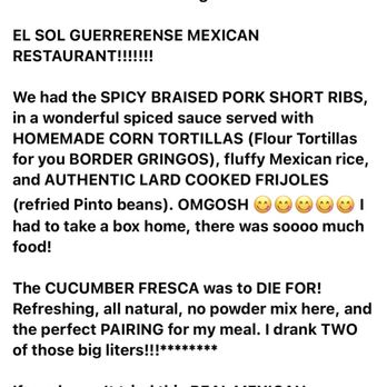 El Sol Guerrerense - EL SOL GUERRERENSE MEXICAN RESTAURANT ***  THE BEST!!!!! EVER!!!!! MEXICAN!!!!! FOOD!!!! - Mexican Near Me - Shelby, North Carolina