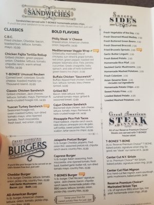 Menu photo 6 T-Bones Great American Eatery Hudson, NH Menu photo 6 T-Bones Great American Eatery Hudson, NH
