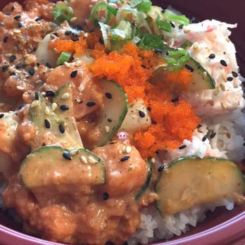 Wow Bento - Poke bowl with salmon, spicy tuna and scallops! - Japanese Near Me - Irvine, California Wow Bento - Poke bowl with salmon, spicy tuna and scallops! - Japanese Near Me - Irvine, California