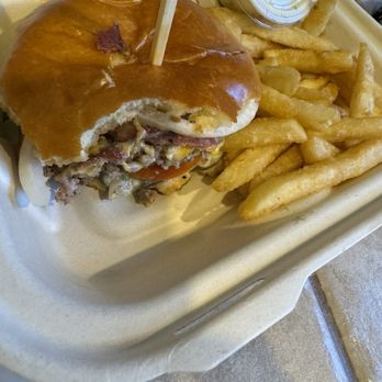 Red Wagon Burger - Bacon Burger w/ Fries - Burgers Near Me - Burien, Washington Red Wagon Burger - Bacon Burger w/ Fries - Burgers Near Me - Burien, Washington