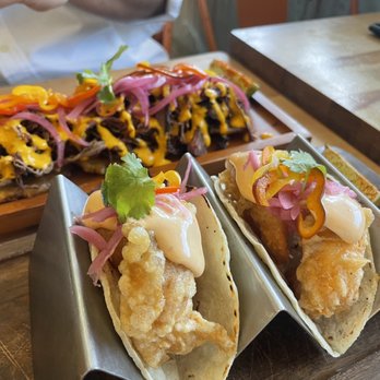 Doce Provisions - Shrimp Po' Boy Tacos Vaca Frita Tostones - New American Near Me - Miami, Florida Doce Provisions - Shrimp Po' Boy Tacos Vaca Frita Tostones - New American Near Me - Miami, Florida