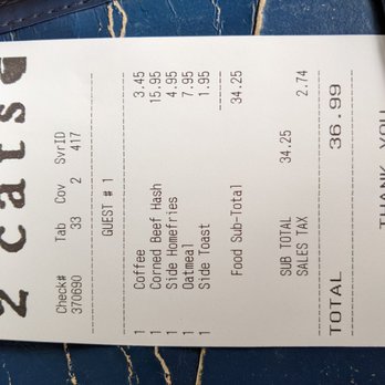 2 Cats Bar Harbor - The bill for something we didn't eat 40 bucks - Coffee & Tea Near Me - Bar Harbor, Maine 2 Cats Bar Harbor - The bill for something we didn't eat 40 bucks - Coffee & Tea Near Me - Bar Harbor, Maine