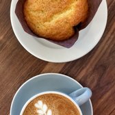 Photo of Streamline - San Francisco, CA, United States. Lemon Rosemary Muffin &amp; Cappuccino