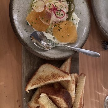 The Progress - Toasted brioche and white fish - New American Near Me - San Francisco, California