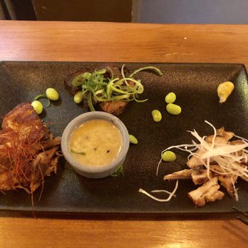 Bar Wa Izakaya - Trio of meats: pork belly, braised beef and chicken (from left to right) - Izakaya Near Me - Hobart, TAS