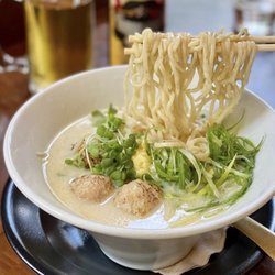 Nojo Ramen Tavern - Shio Ramen with home made chicken meatballs.