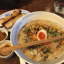 Garlic tonkatsu with extra toppings Garlic tonkatsu with extra toppings