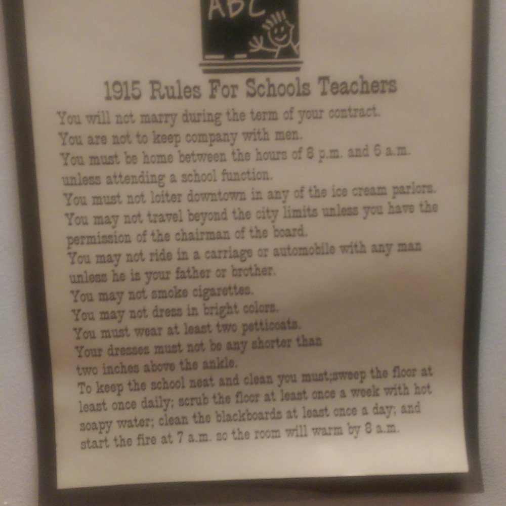 Wharton County Historical Museum - This was posted in the school history section. Sucks to have been a teacher in those days. - Museums Near Me - Wharton, Texas