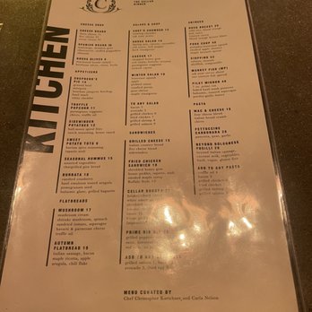 The Cellar - Dinner Menu - Wine Bars Near Me - San Clemente, California