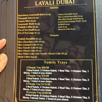 Layali Dubai Restaurant & Lounge - Middle Eastern Near Me - Murfreesboro, Tennessee