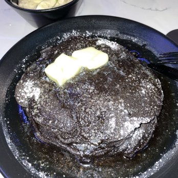 BLK SWAN - BLK Velvet Pancakes (taste like a moist chocolate brownie) - New American Near Me - Baltimore, Maryland