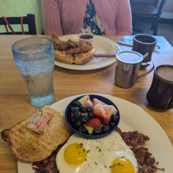 The Morning Fork - My delicious breakfast and my friend's chicken and waffle in the distance! (She said her breakfast was amazing!) - Breakfast & Brunch Near Me - Sacramento, California The Morning Fork - My delicious breakfast and my friend's chicken and waffle in the distance! (She said her breakfast was amazing!) - Breakfast & Brunch Near Me - Sacramento, California