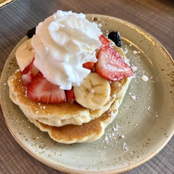The Jagged Fork - Mini stack of fruit explosion pancakes - Breakfast & Brunch Near Me - Rochester Hills, Michigan The Jagged Fork - Mini stack of fruit explosion pancakes - Breakfast & Brunch Near Me - Rochester Hills, Michigan