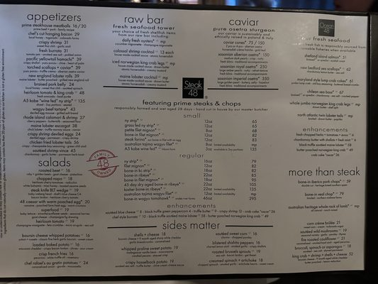Menu photo 2 Steak 48 Del Mar Del Mar, CA Menu photo 2 Steak 48 Del Mar Del Mar, CA