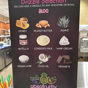 Absofruitly - Drizzle selection - Acai Bowls Near Me - Orlando, Florida