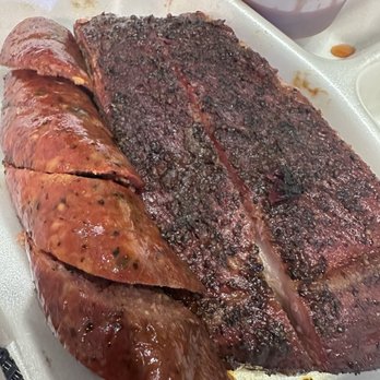 Brisket & Rice - 1/2 LB. HOMEMADE JALEPENO SAUSAGE Pork Rib 1/2 pound - Barbeque Near Me - Houston, Texas Brisket & Rice - 1/2 LB. HOMEMADE JALEPENO SAUSAGE Pork Rib 1/2 pound - Barbeque Near Me - Houston, Texas