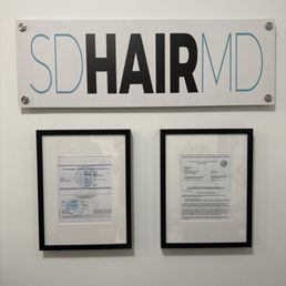 SD HairMD sign. Business license & permit. SD HairMD sign. Business license & permit.