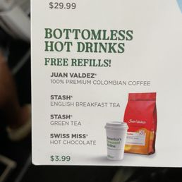 Unlimited Hot Drinks! Unlimited Hot Drinks!