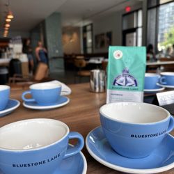 Bluestone lane mugs & bagged coffee