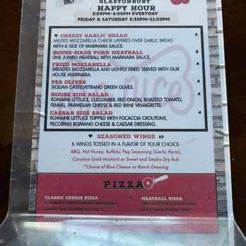 Square Peg Pizzeria Glastonbury - Happy Hour menu - food - Pizza Near Me - Glastonbury, Connecticut