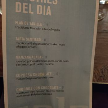 Sala Astoria - Sala Astoria Dessert Menu (as of Feb 2023) - Spanish Near Me - Queens, New York