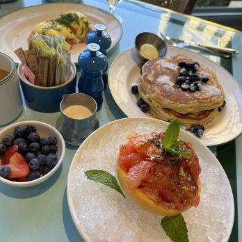 Sadelle's - blueberry pancakes, salmon benedict, and grapefruit brulee - Breakfast & Brunch Near Me - Las Vegas, Nevada