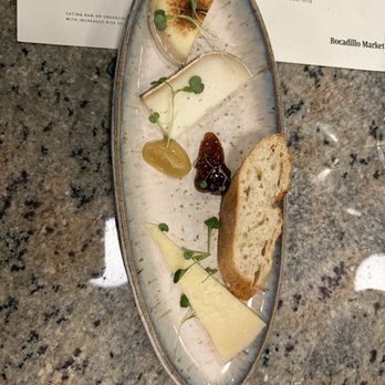 Bocadillo Market - I'm not sure why this cheese plate was so good, but it was SO GOOD. Fresh baguette included. - Spanish Near Me - Chicago, Illinois Bocadillo Market - I'm not sure why this cheese plate was so good, but it was SO GOOD. Fresh baguette included. - Spanish Near Me - Chicago, Illinois