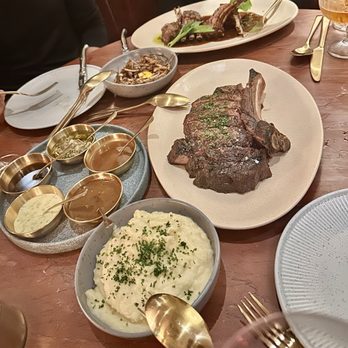 Le Coq - 45d dry aged 35oz bone in steak, rack of lamb, sides - French Near Me - La Jolla, California