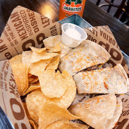 Chicken Quesadilla with tortilla chips