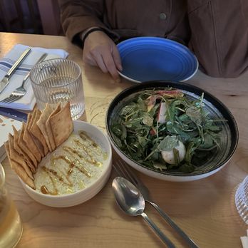Causwells - Ricotta (left) and Arugula Salad (right) - New American Near Me - San Francisco, California Causwells - Ricotta (left) and Arugula Salad (right) - New American Near Me - San Francisco, California