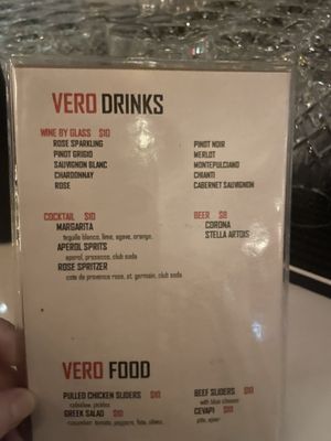 Menu photo 1 Vero Social New York, NY Menu photo 1 Vero Social New York, NY