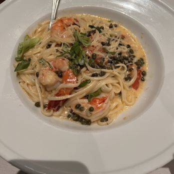 Pacifica Seafood Restaurant - Shrimp Caper Pasta. Super rich! - Seafood Near Me - Palm Desert, California