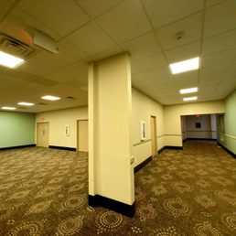 the lobby of 655 N Frontage Rd has this eerie yellowish dim lighting that make the lobby looks like the BACKROOM the lobby of 655 N Frontage Rd has this eerie yellowish dim lighting that make the lobby looks like the BACKROOM