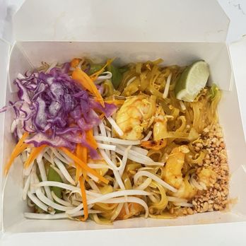 Bangkok Kitchen - Shrimp pad Thai - absolutely divine and large portions!! - Thai Near Me - Santa Ana, California Bangkok Kitchen - Shrimp pad Thai - absolutely divine and large portions!! - Thai Near Me - Santa Ana, California