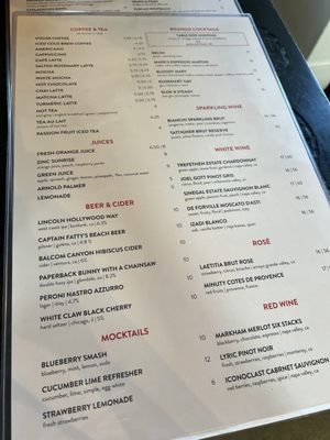 Menu photo 2 Zinc Cafe & Bar Corona Del Mar, CA