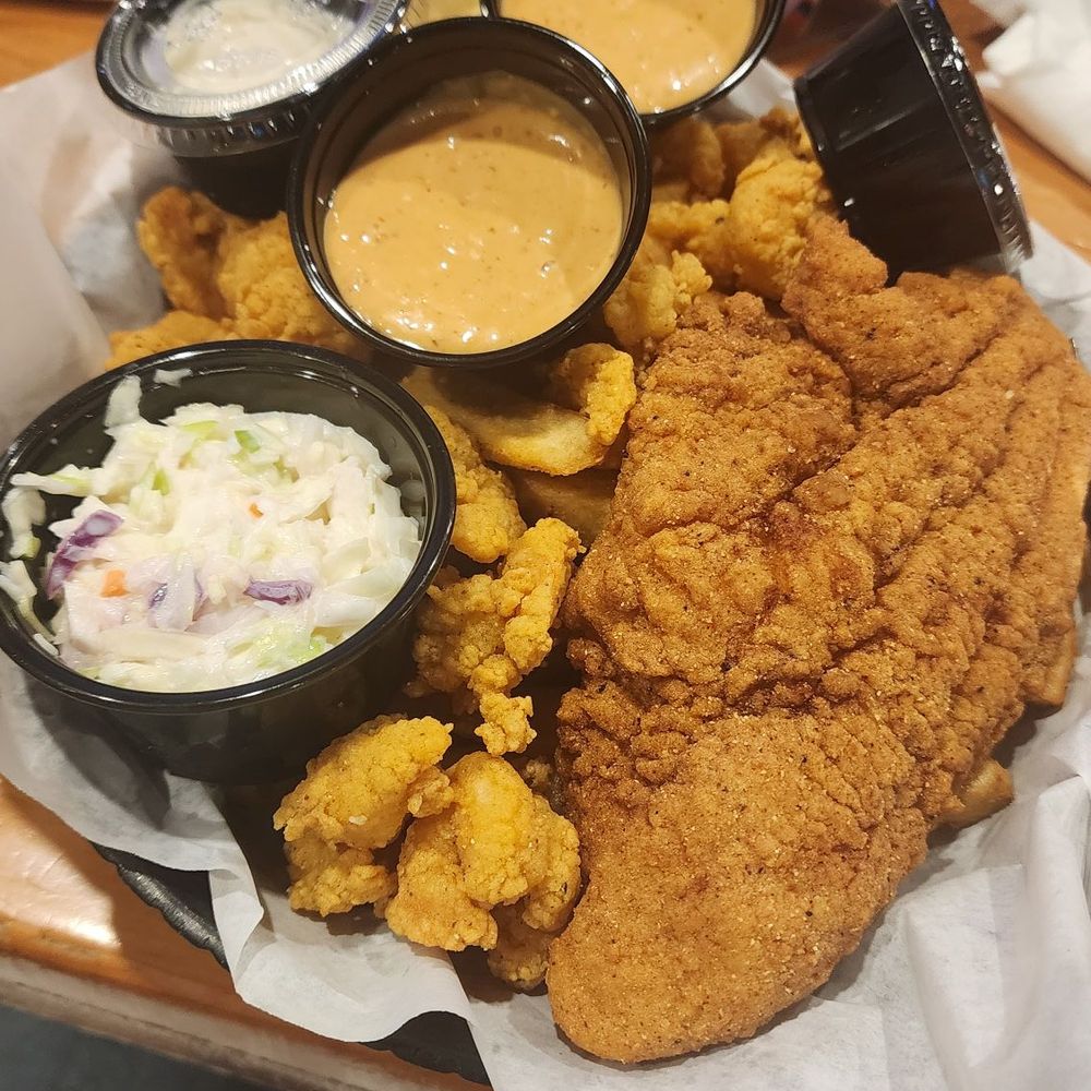 The Reef - Catfish and shrimp basket. - Seafood Near Me - Biloxi, Mississippi