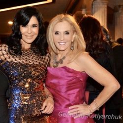 Pol' Atteu Couture - Myself dressed in Pol AtteuFuchsia color dress design and Maria Conchita Alonzo at International Film Festival!