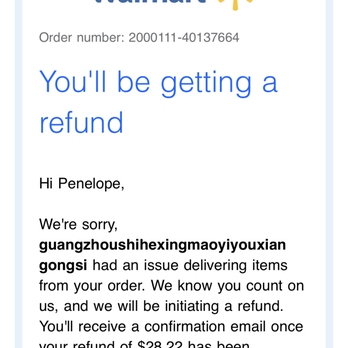 Walmart Supercenter - an email asking customers to refund - Grocery Near Me - Pass Christian, Mississippi Walmart Supercenter - an email asking customers to refund - Grocery Near Me - Pass Christian, Mississippi