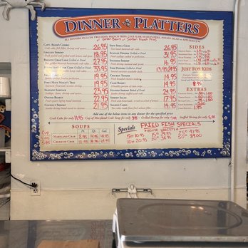 The Crab Galley - a menu on the wall - Seafood Near Me - Odenton, Maryland The Crab Galley - a menu on the wall - Seafood Near Me - Odenton, Maryland