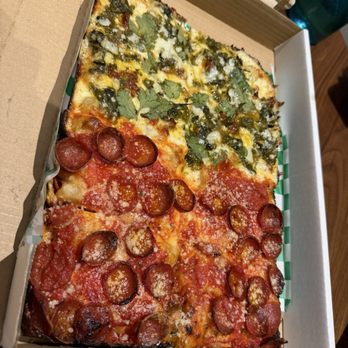Quarter Sheets - Detroit style pepperoni and turning leaf - Pizza Near Me - Los Angeles, California