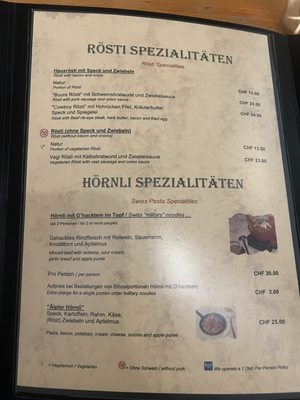 Menu photo 3 Bernerhof Wengen, BE